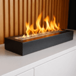 Freestanding Bioethanol Fireplace Black Matte 575mm
