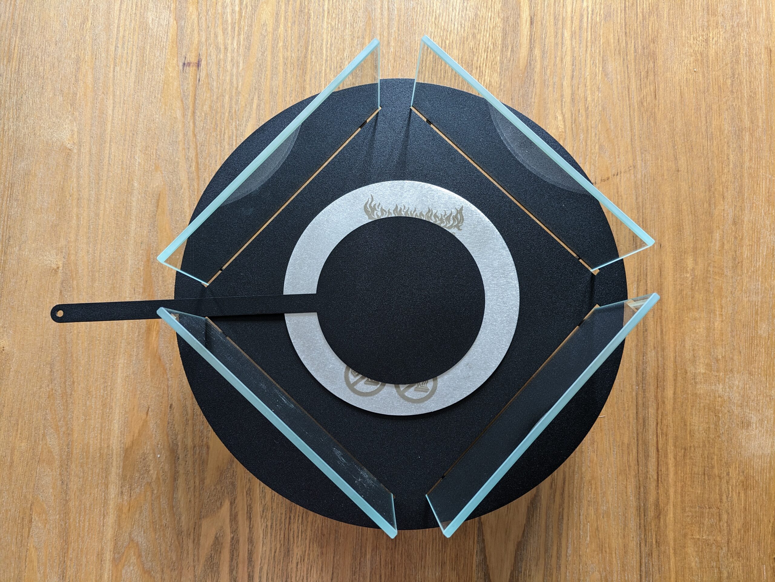 DIY Round Bioethanol Fireplace Burner Insert 270mm Black - Image 3