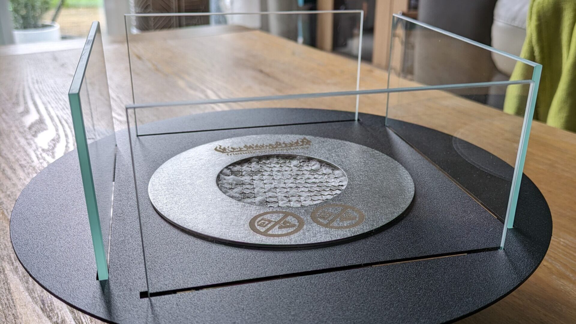 DIY Round Bioethanol Fireplace Burner Insert 270mm Black - Image 9