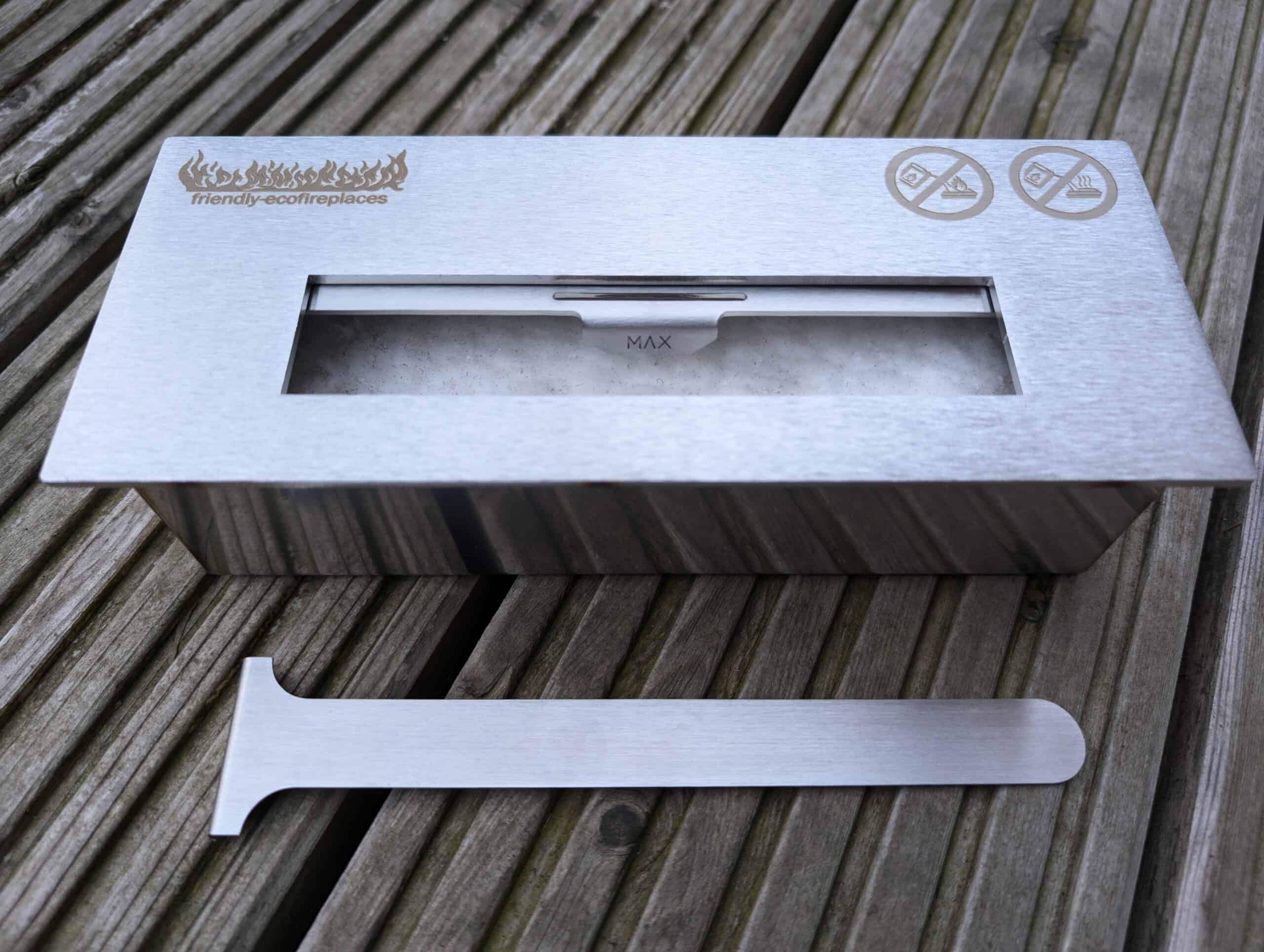 DIY Bioethanol Burner Insert 220mm 0.7L with Ceramic Wool Adjustable Lid