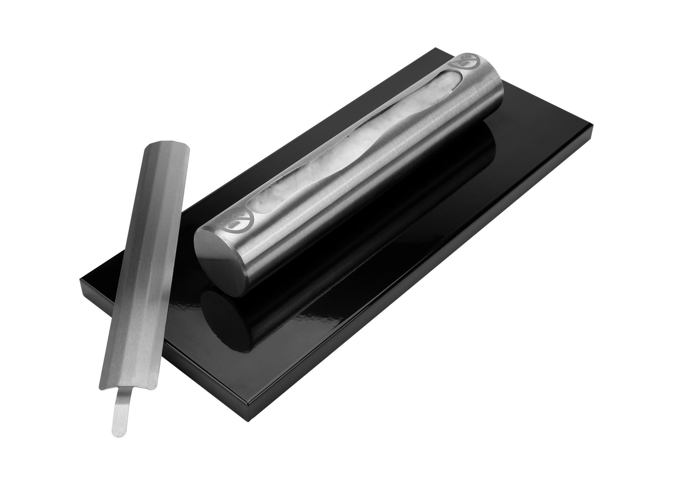 Bio ethanol freestanding tabletop fireplace Stainless - BLACK GLOSS