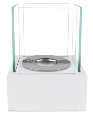 Bio ethanol freestanding tabletop fireplace burner with wool insert - SMART WHITE - Image 6