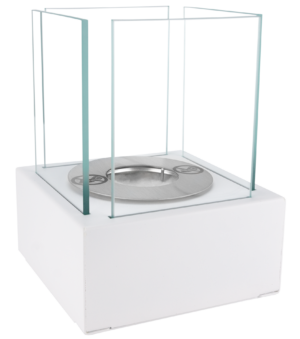 Bio ethanol freestanding tabletop fireplace burner with wool insert - SMART WHITE - Image 5