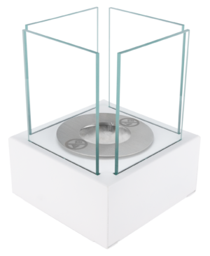 Bio ethanol freestanding tabletop fireplace burner with wool insert - SMART WHITE - Image 4