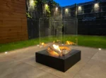 Bio ethanol large free-standing fireplace 1l burner 40cmx40cmx52cm SUNSET GARDEN BLACK