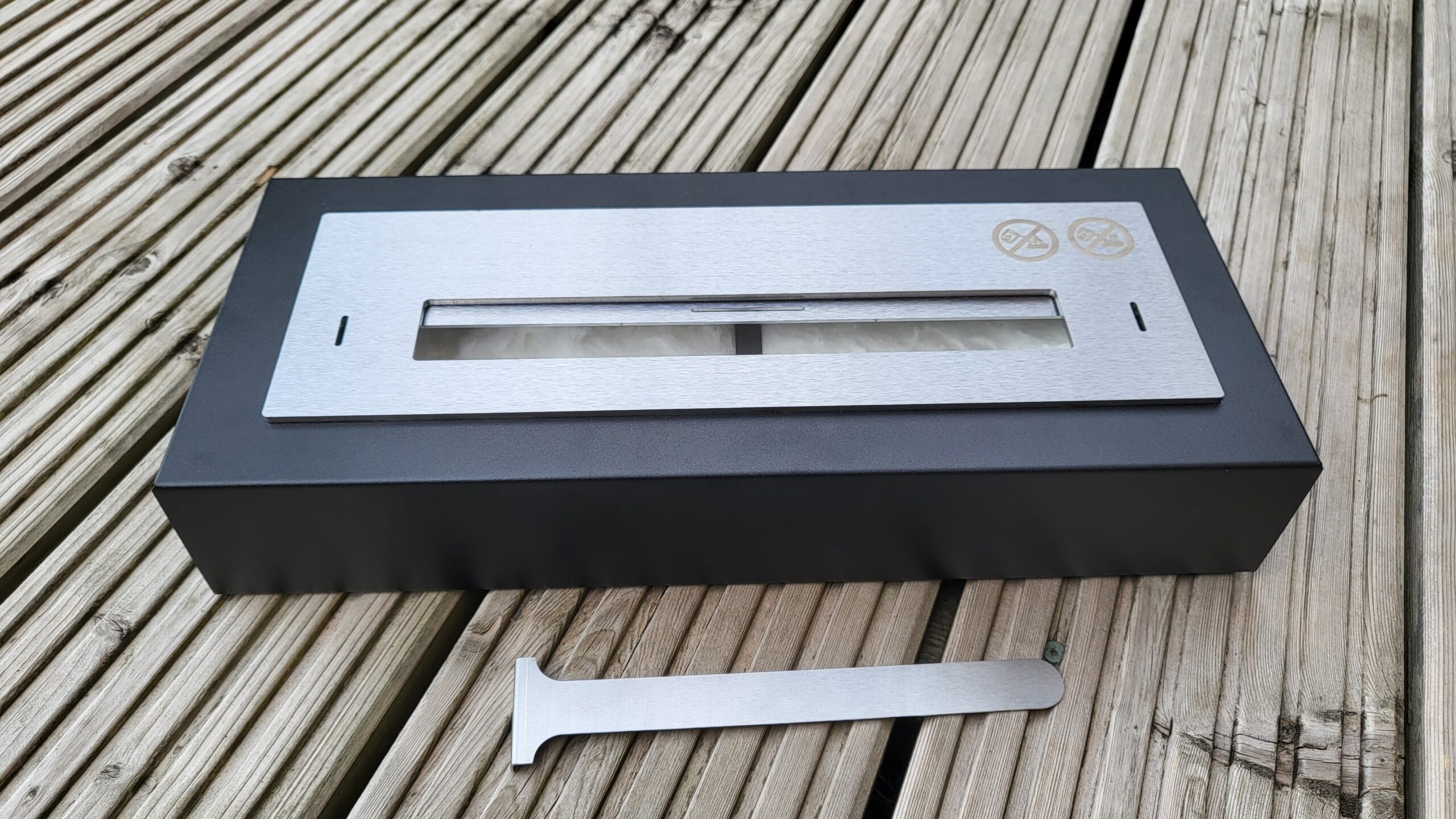 Freestanding Bioethanol Fireplace 360mm Black Matte - Image 3
